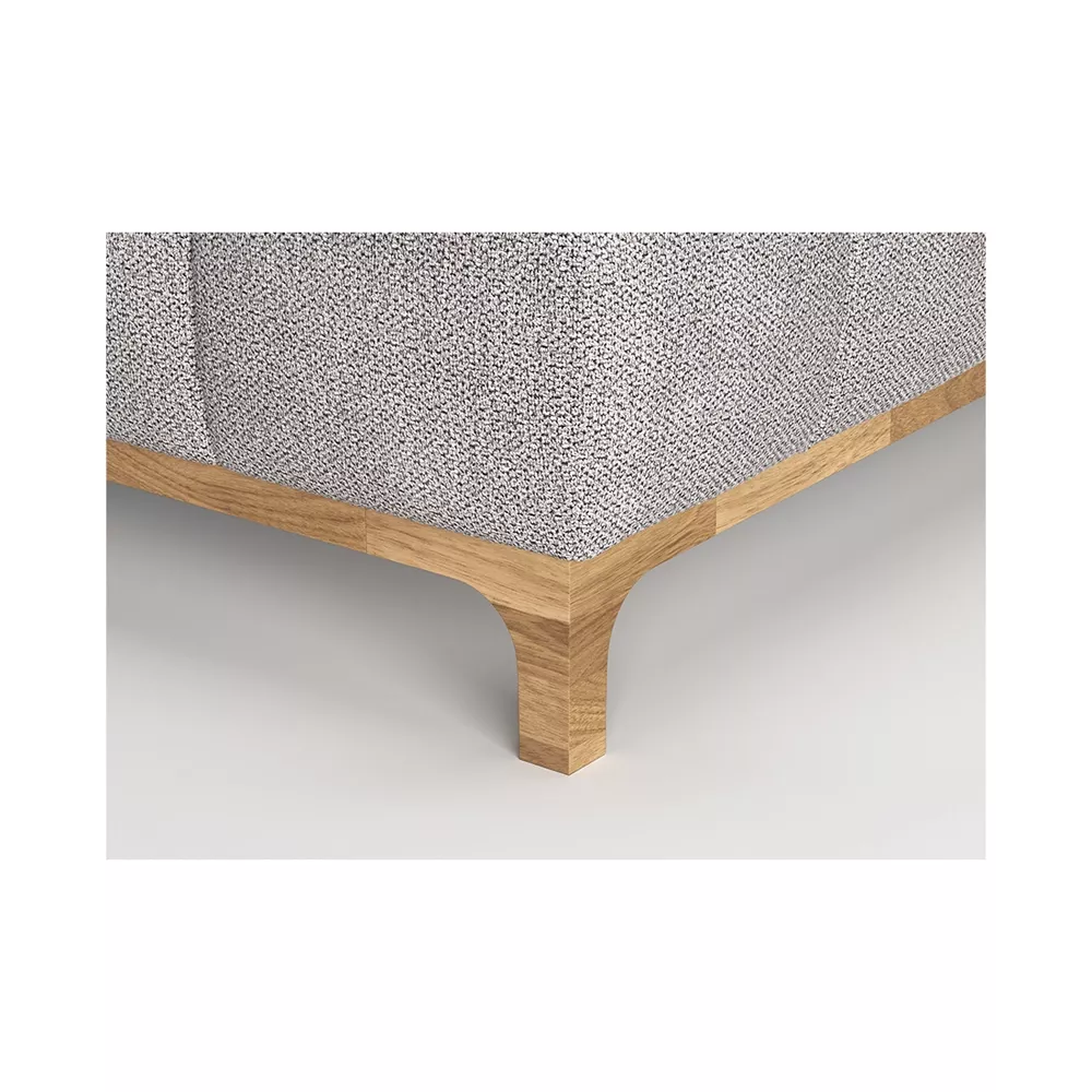 naturoo Boxspringbett Moon 160x200cm grau inkl. Premium Topper