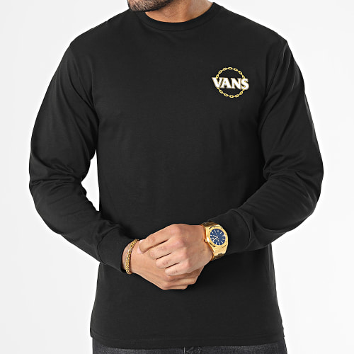 Tee Shirt Manches Longues Chain 00042 Noir