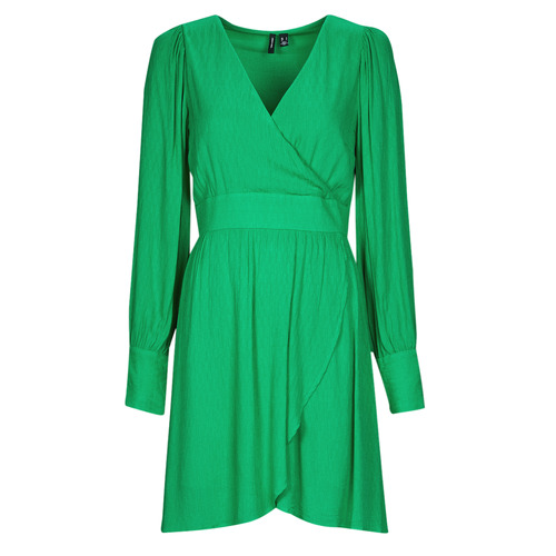 Vero Moda - VMPOLLIANA LS SHORT DRESS WVN - Vert