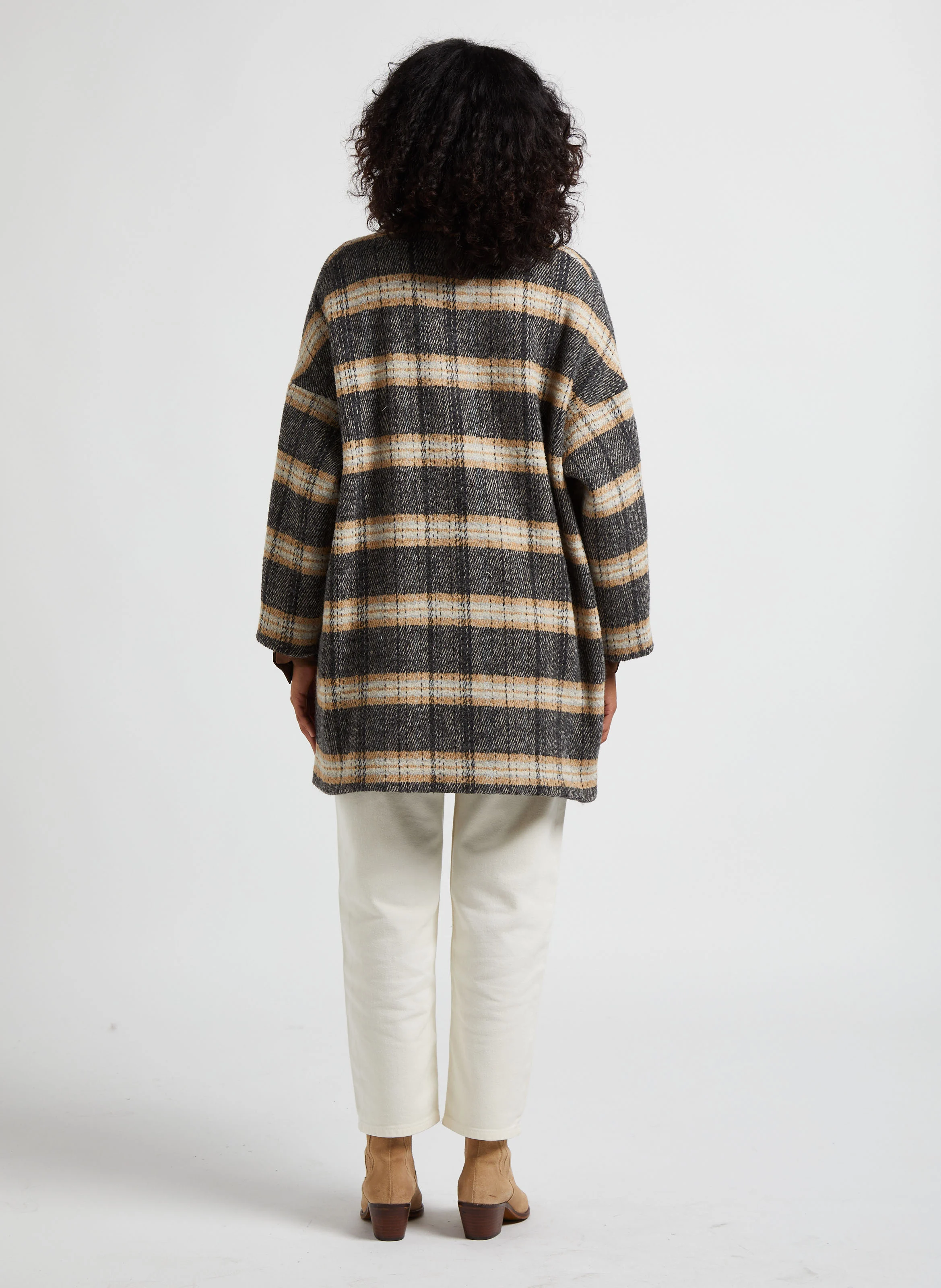 SPARK - Jean taille haute droit en coton| Blanc