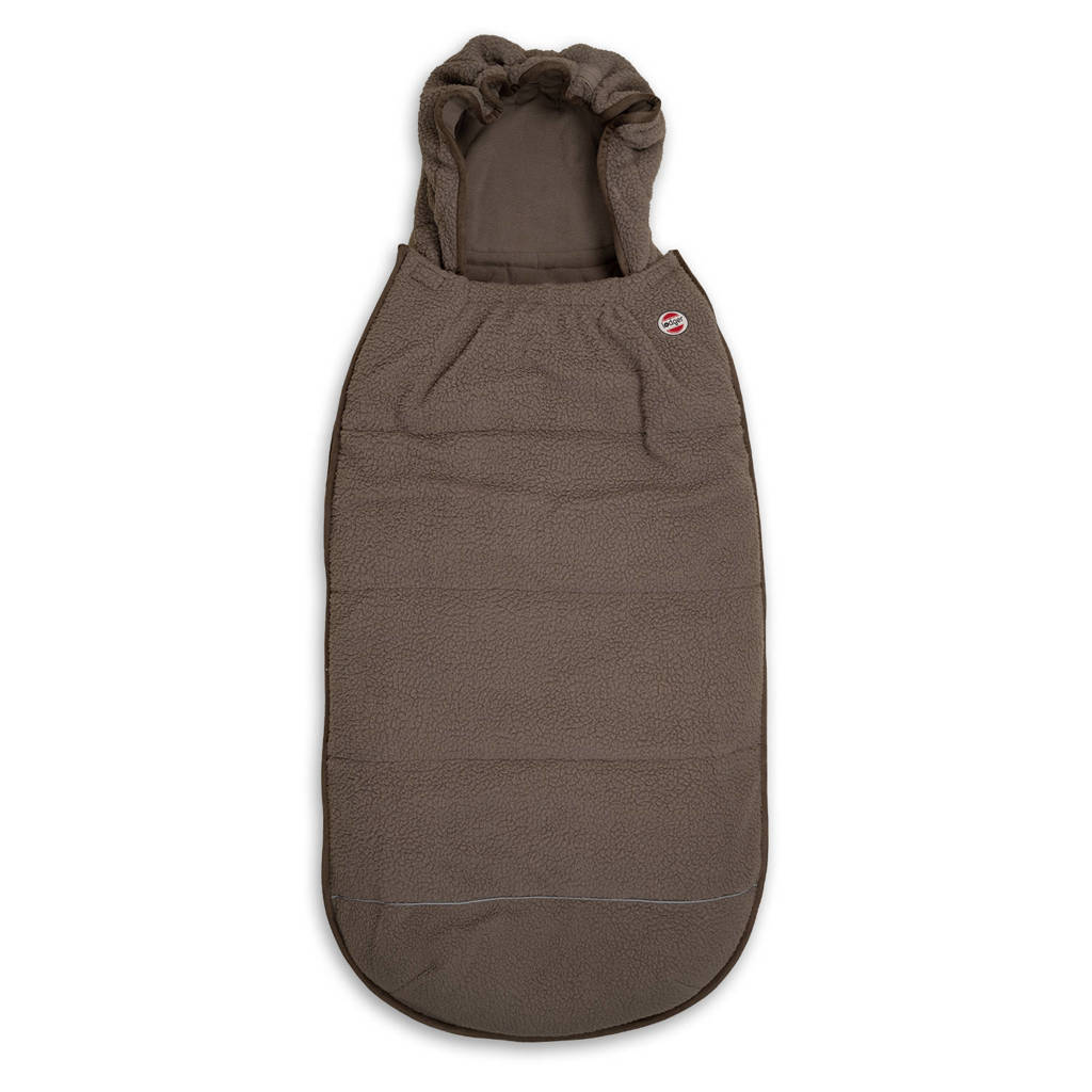 autostoel voetenzak teddy fleece bruin