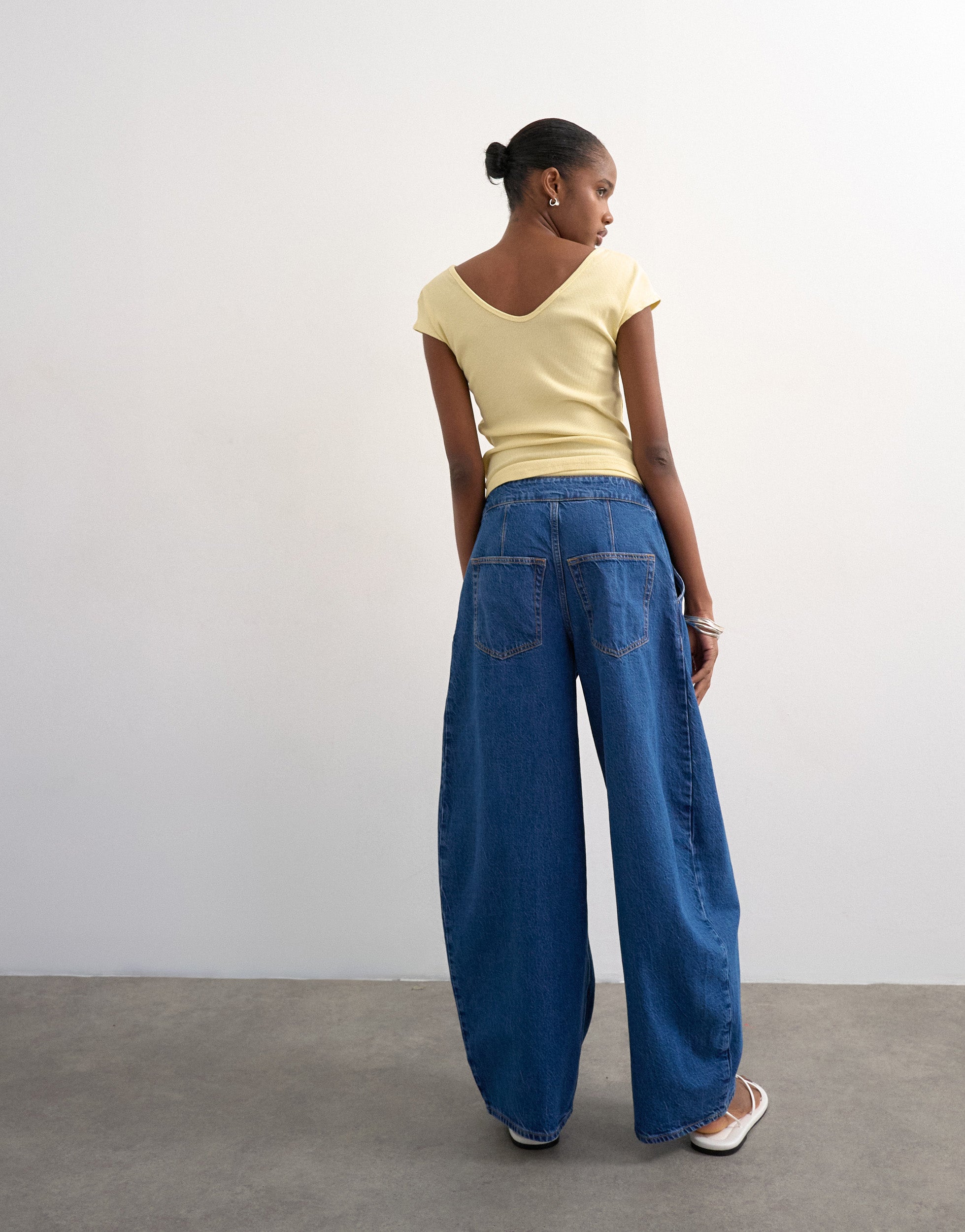 TSBELLE Mid rise Barrel fit Jeans