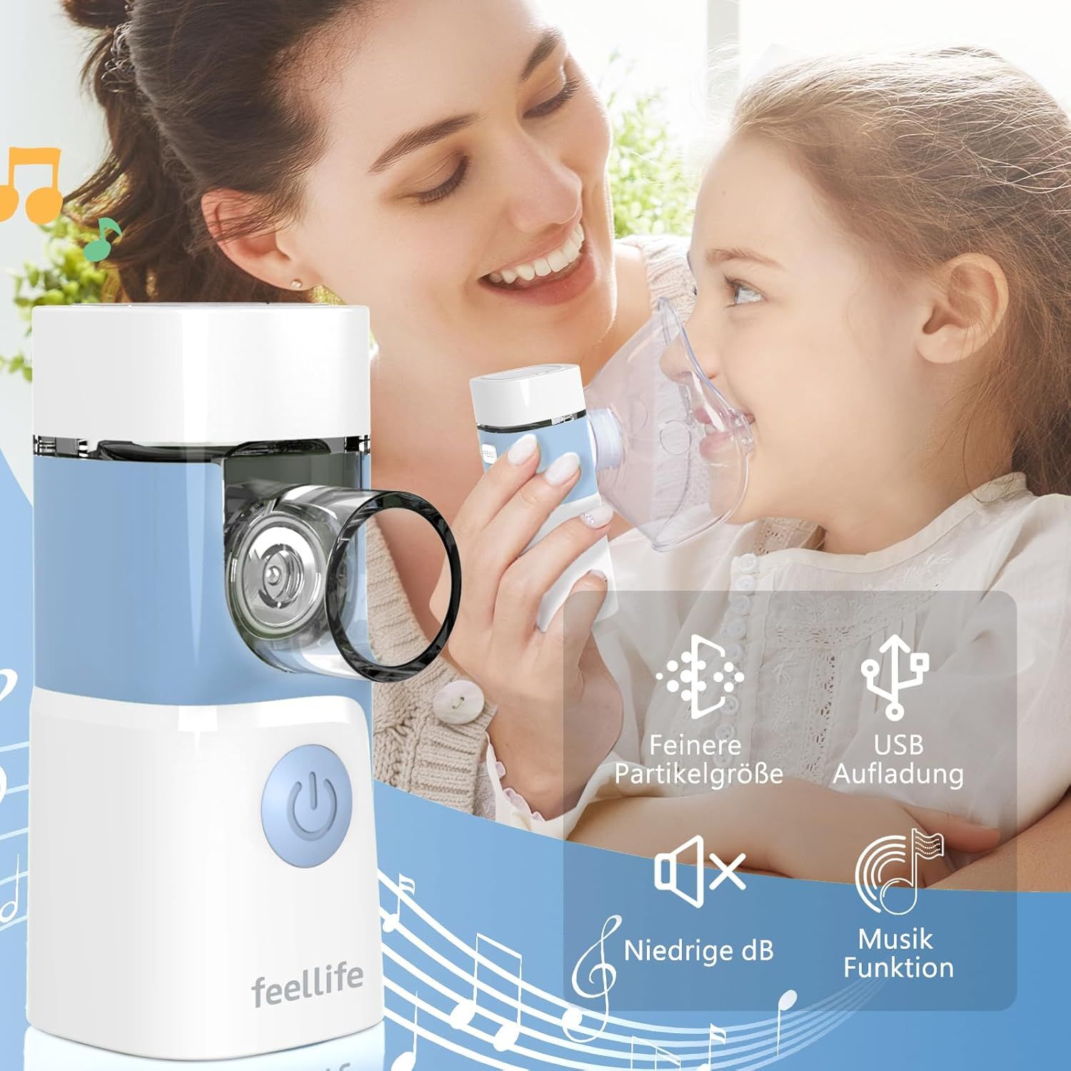 FEELLIFE Inhalationsgerät für Kinder & Erwachsene