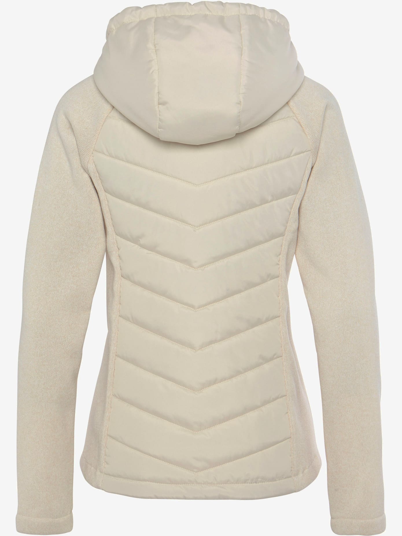 Doudoune veste matelassée en tricot polaire doux aux manches