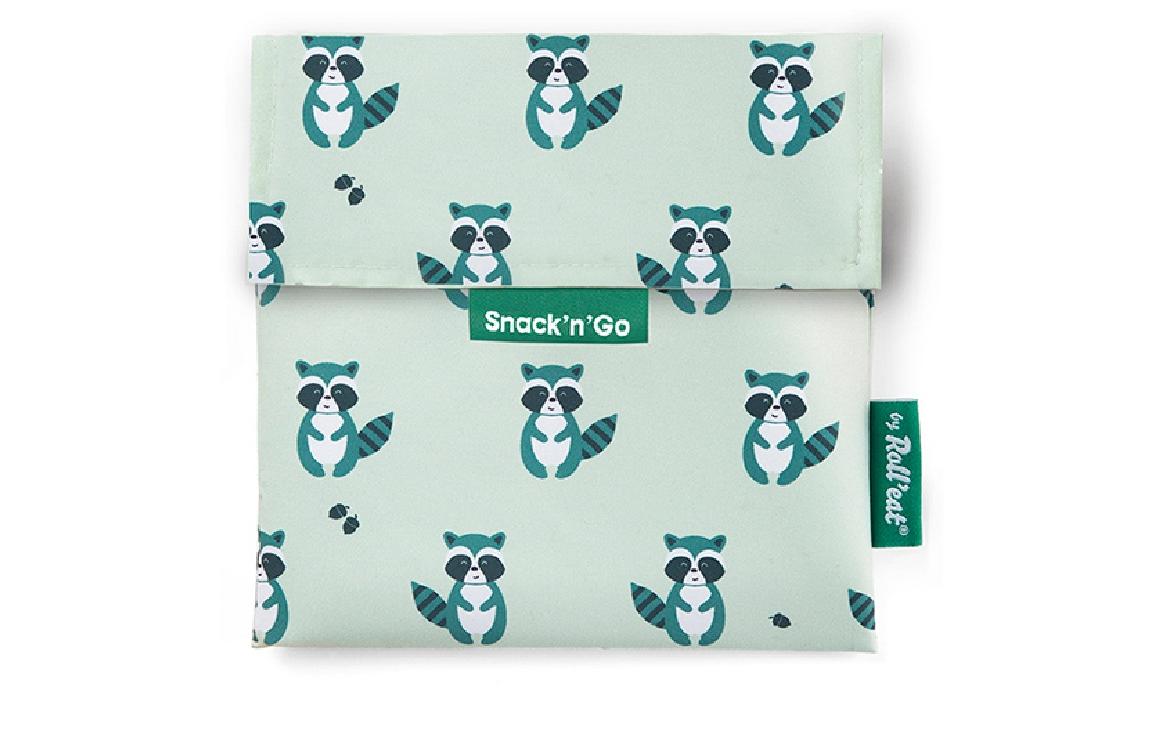 Lunchbeutel SnacknGo Animals Beige, WaschbärBeiger Lunchsack