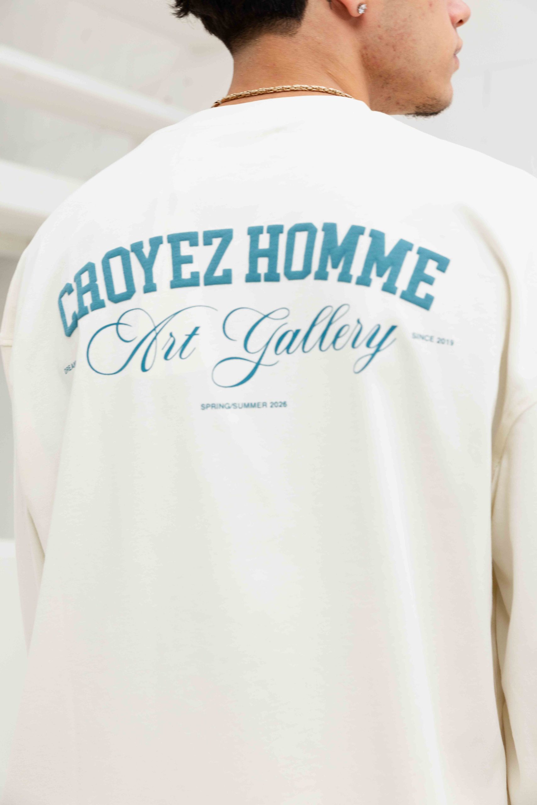 Croyez Art Gallery Longsleeve Heren Gebroken Wit
