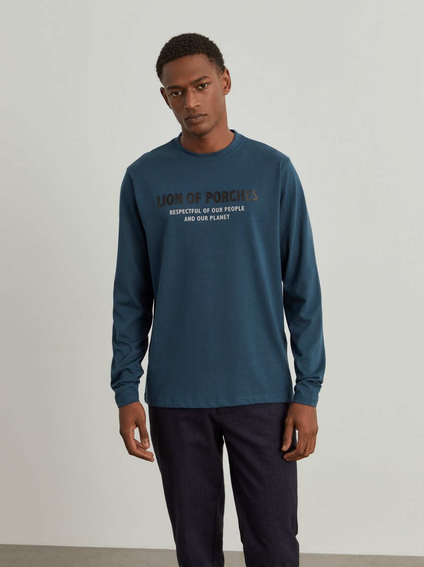 Sweater de algodão com estampado