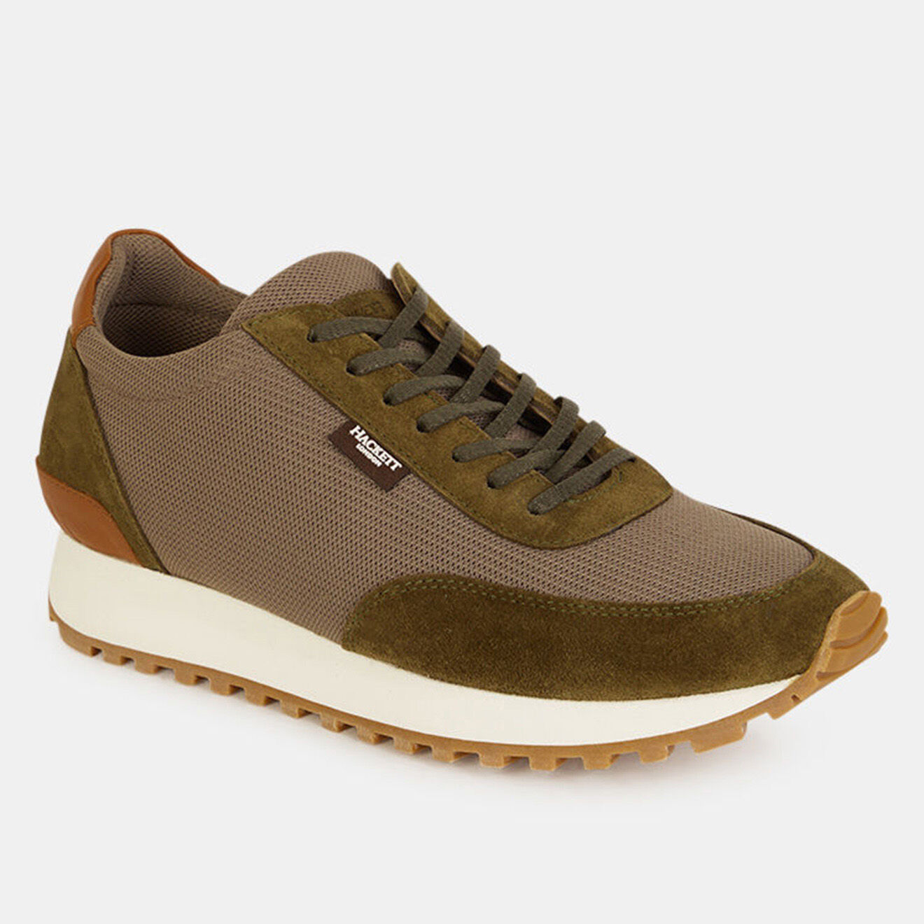 Hackett London Baskets Running kaki/marron