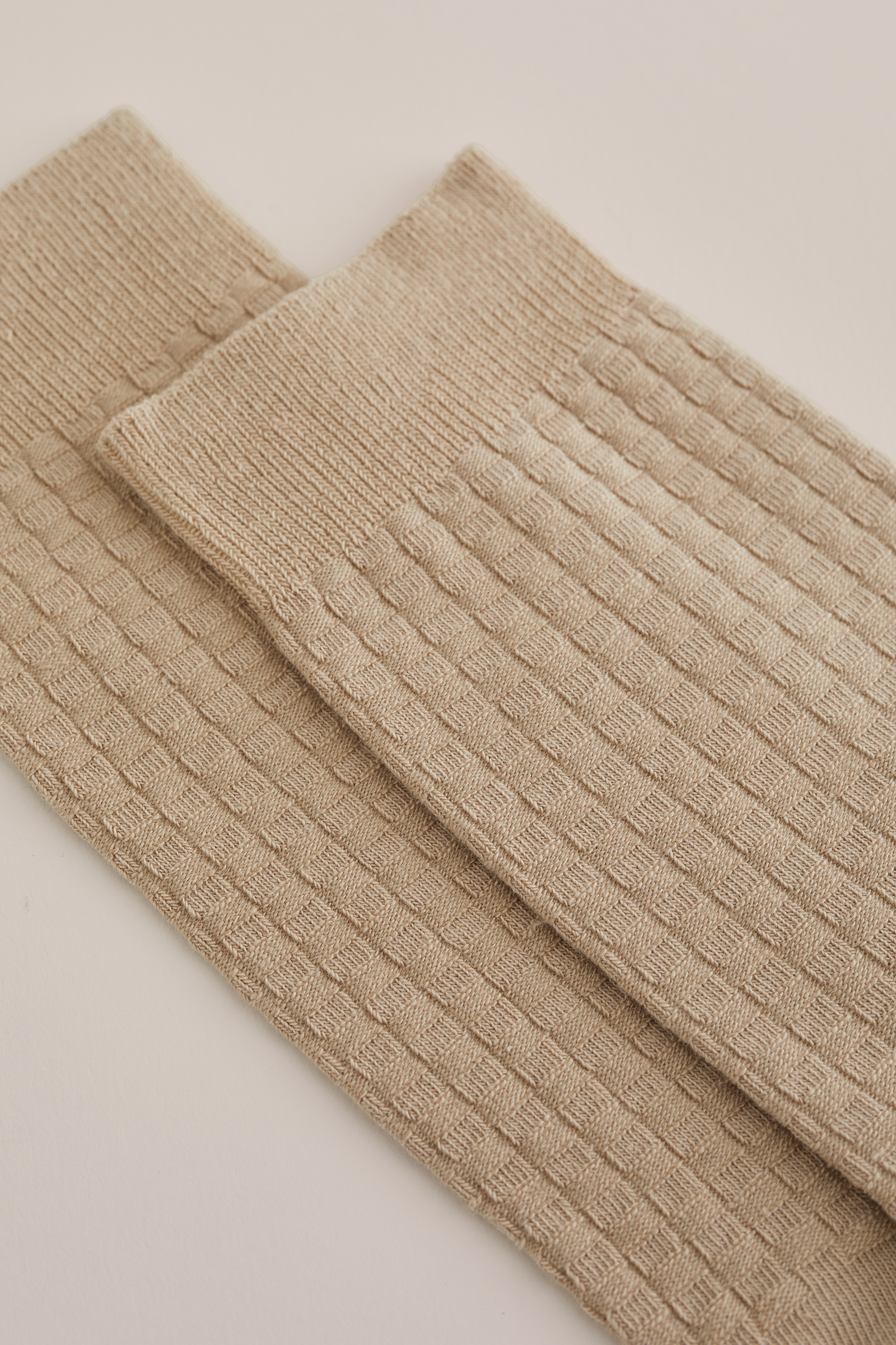 sokken met structuur WE Fashion Beige