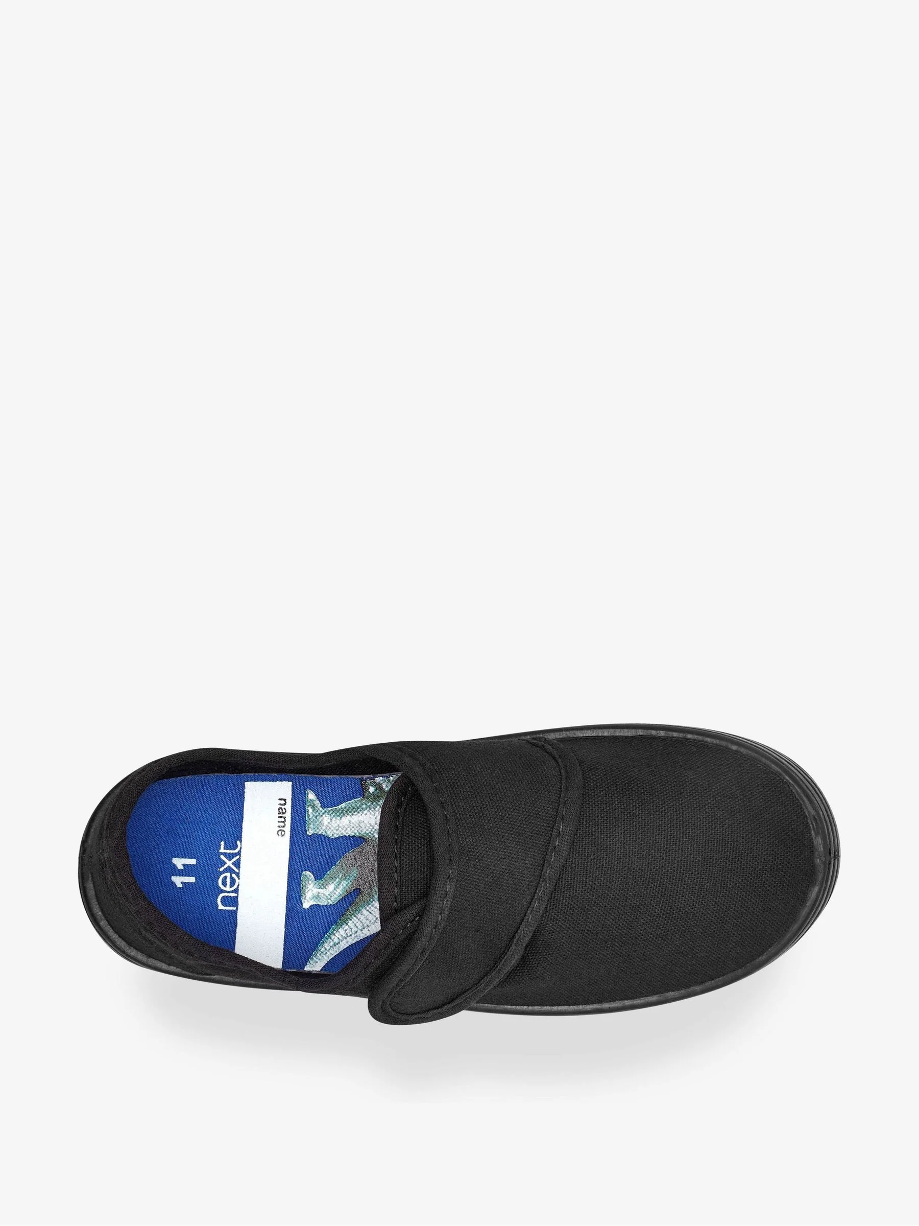 Zwart - Plimsoll schoolschoenen met klittenbandsluiting