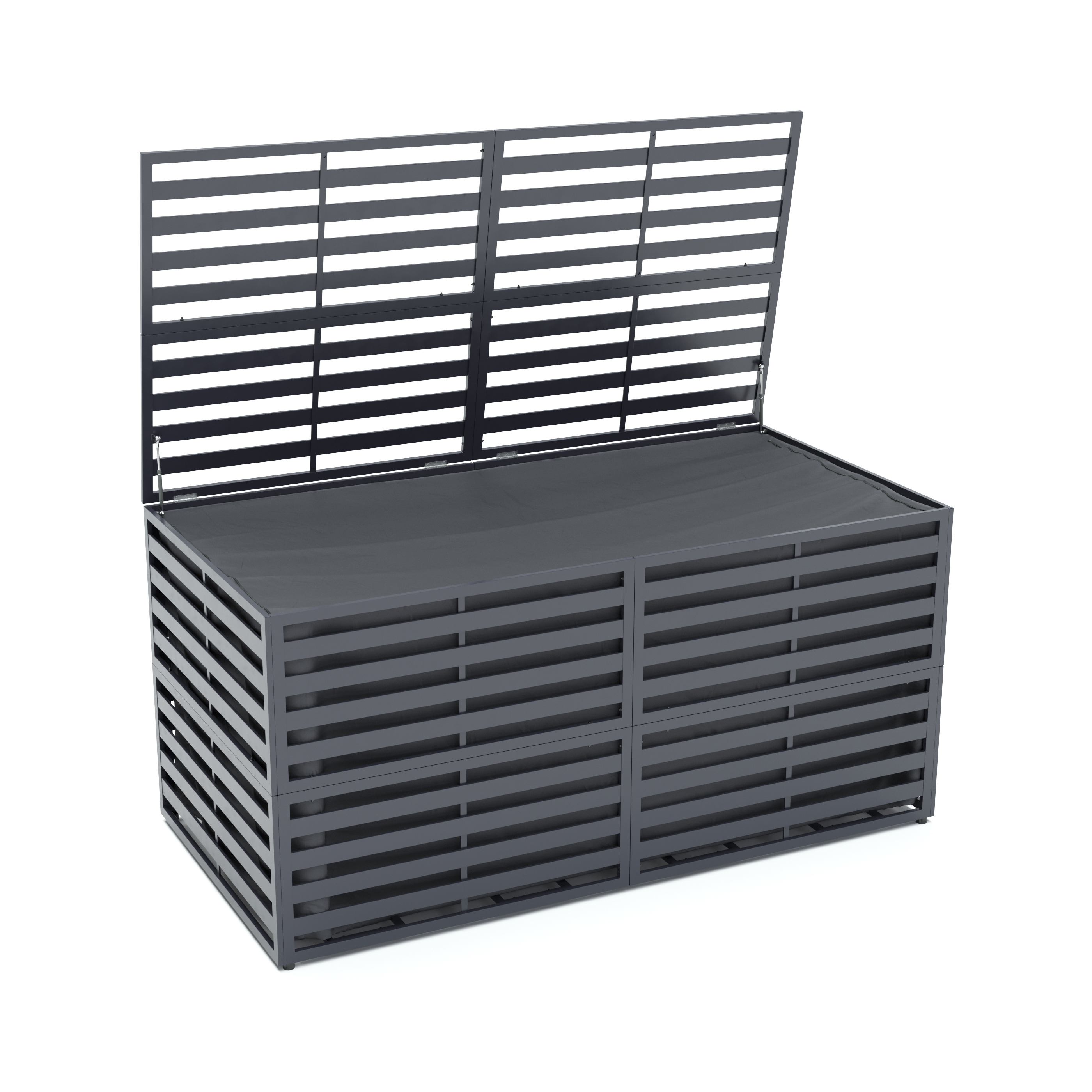 Kissenbox DALLAS Alu 200 x 100 x 100 cm anthrazit