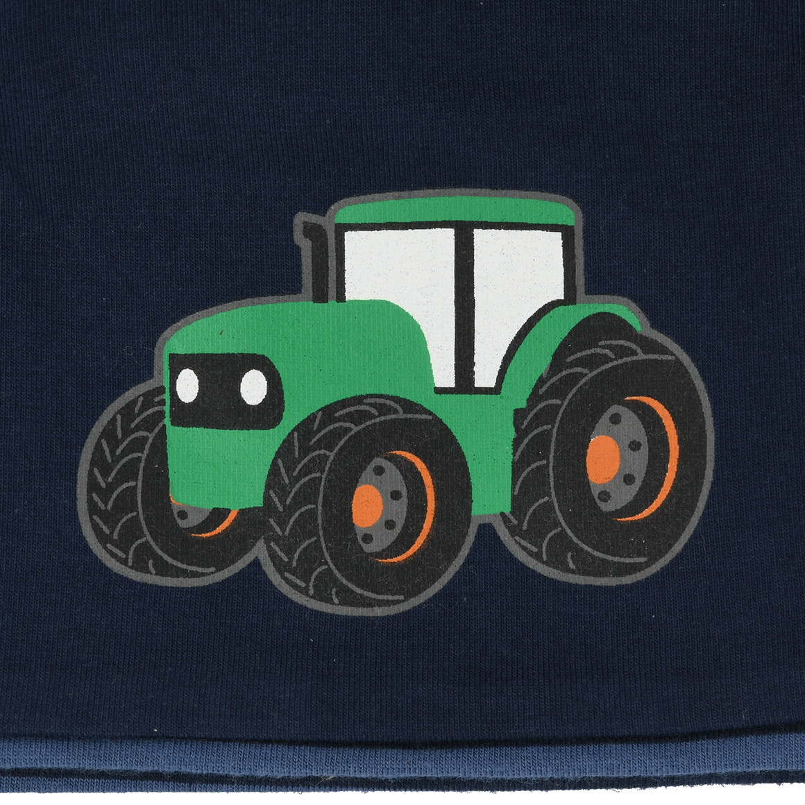 Topomini Baby Beanie mit Traktor-Print dunkelblau