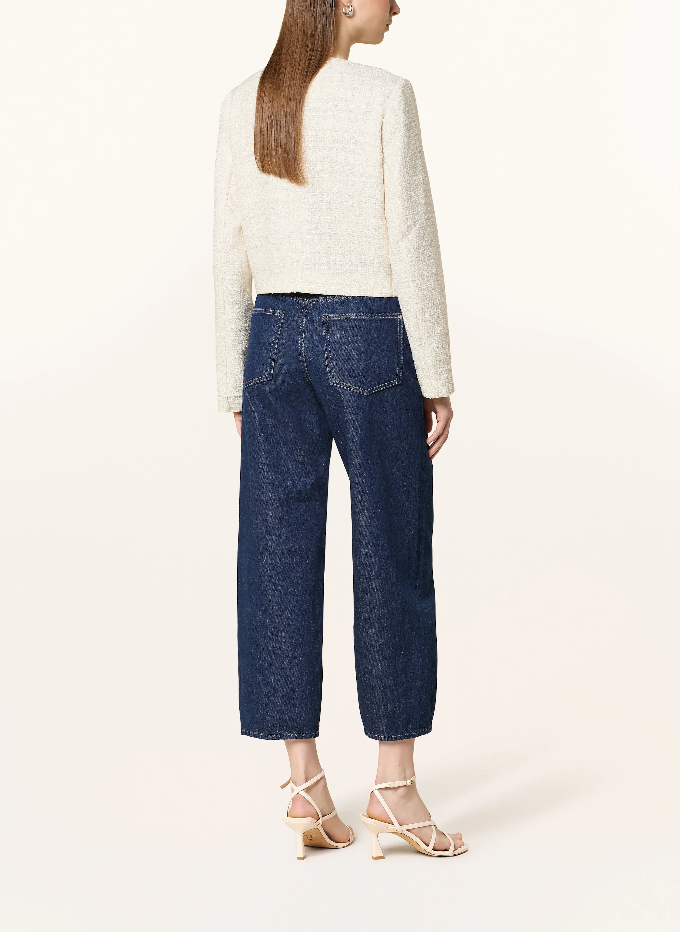 comma Tweed-Jacke mit Glitzergarn