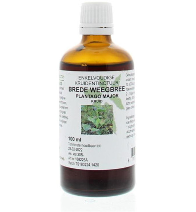 De Cruydhof Plantago major / brede weegbree tinctuur (100 ml)