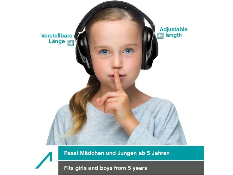 ACE SHH…! Gehörschutz ACE SHH EN 352-1 Zertifiziert, -26dB, Einstellbarer Kindergehörschutz