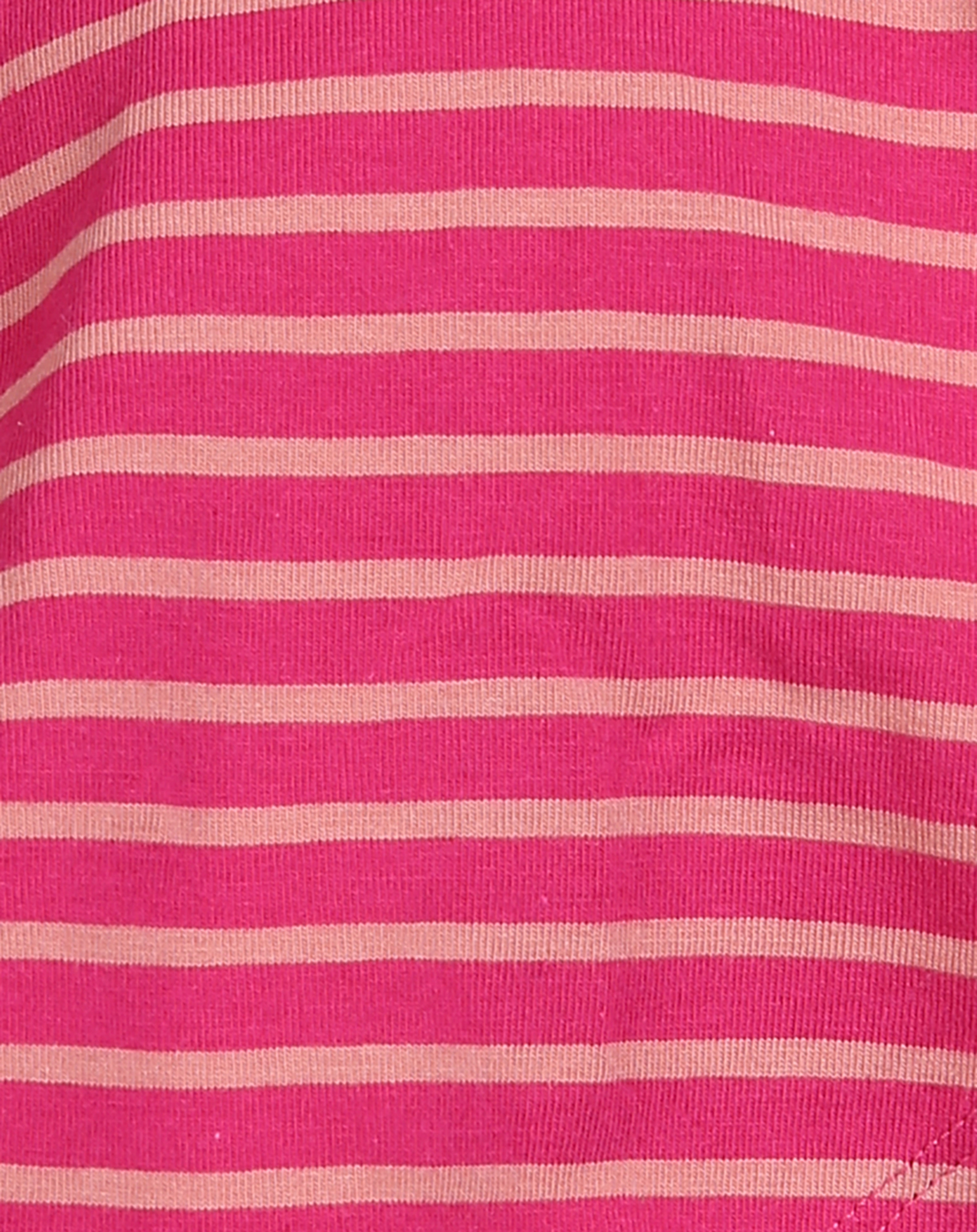 Jersey-Kopftuchmütze HUIVI STRIPES mit Gummizug in raspberry