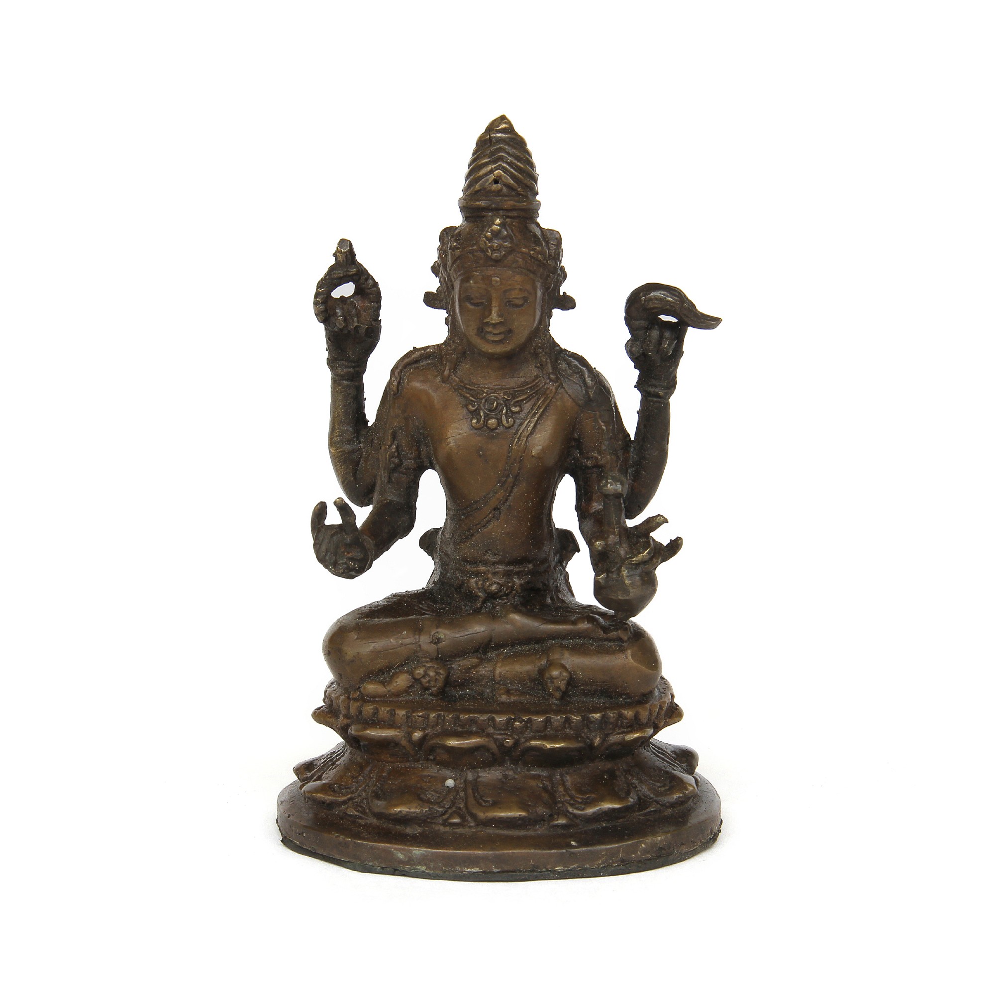 Bronze-Figur 'Shiva sitzend', H 13,5 cm, B 9 cm, L 7 cm von fischer's lagerhaus