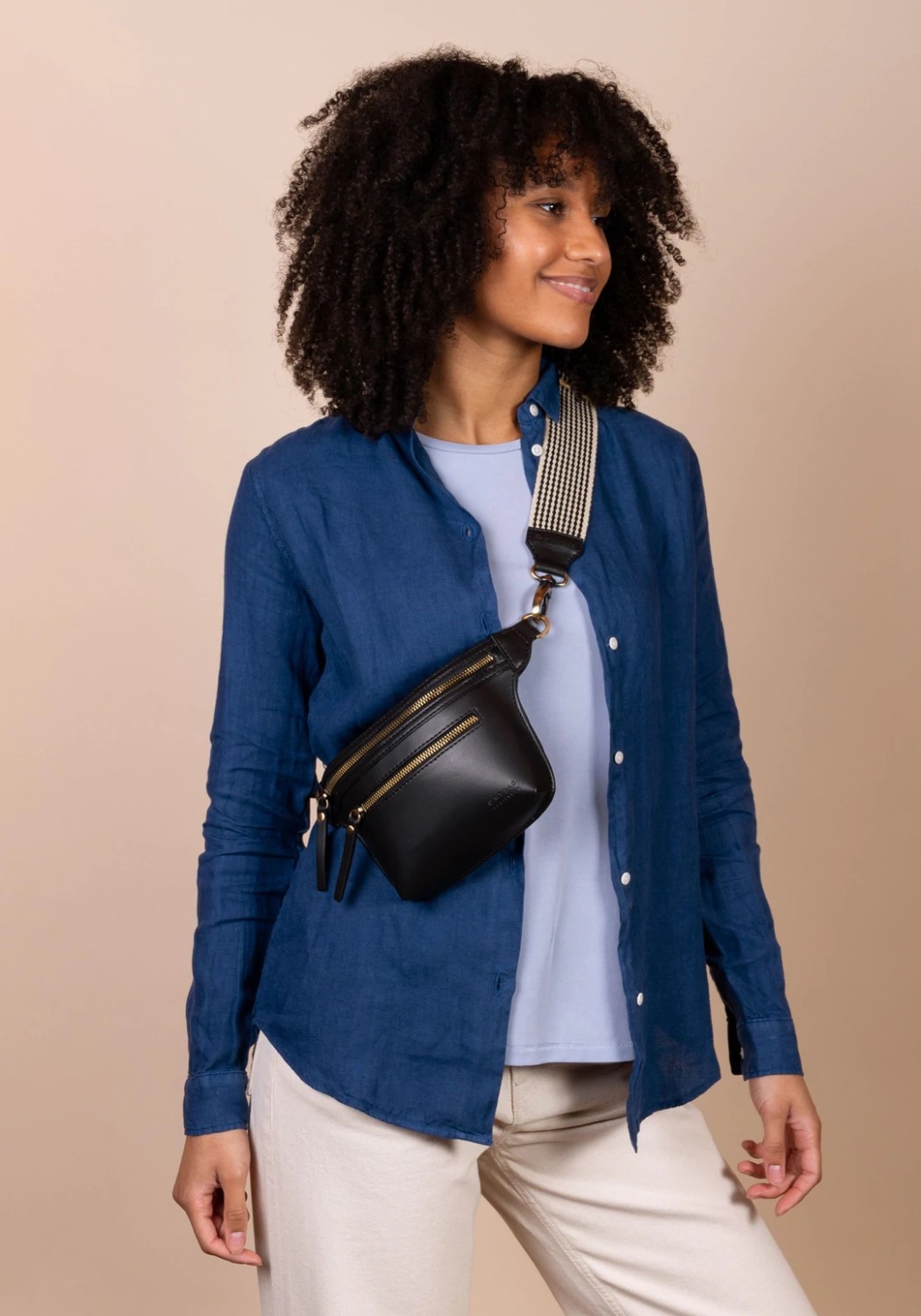 O My Bag Hip Bag Beck's Bum Bag Apple Leather Black