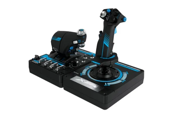 LOGITECH G Saitek Pro Flight X56 Rhino - Joystick og speeder - kabling - for PC