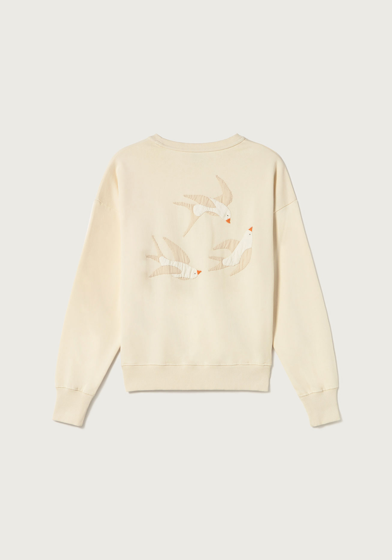 Thinking Mu Pullover Jodie Bird White