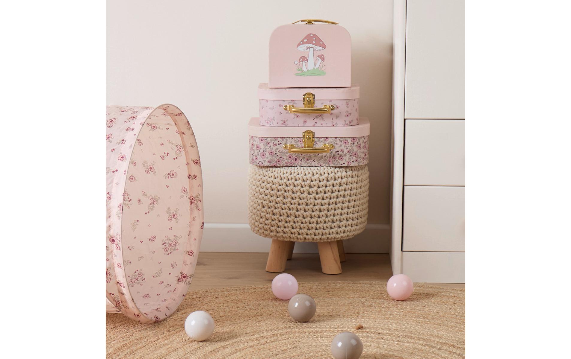 Spielzeugkoffer Ella dreamy flowers 3er SetKofferset zum Aufbewahren von Spielzeugen