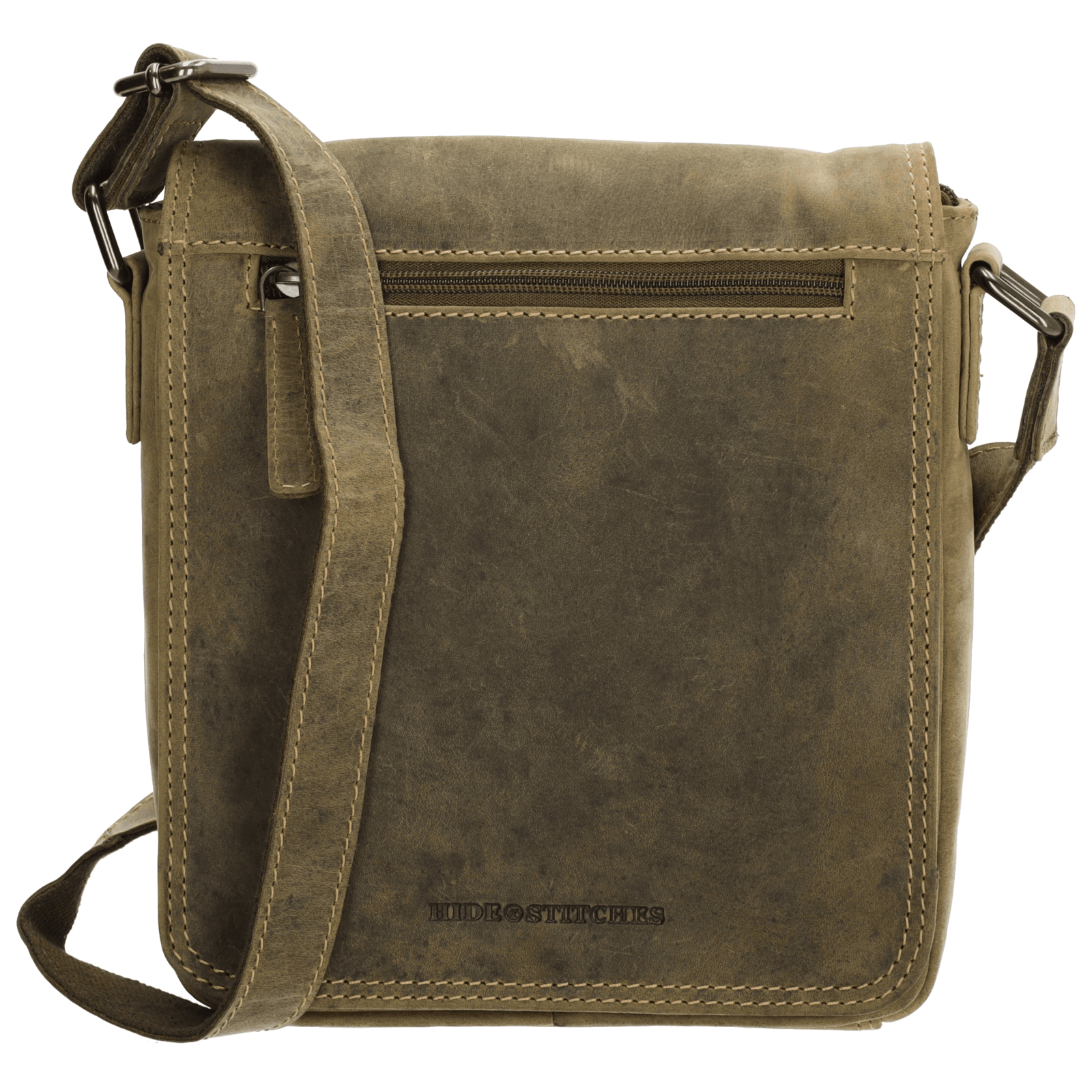 Hide & Stitches Idaho Messenger Bag Olijfgroen