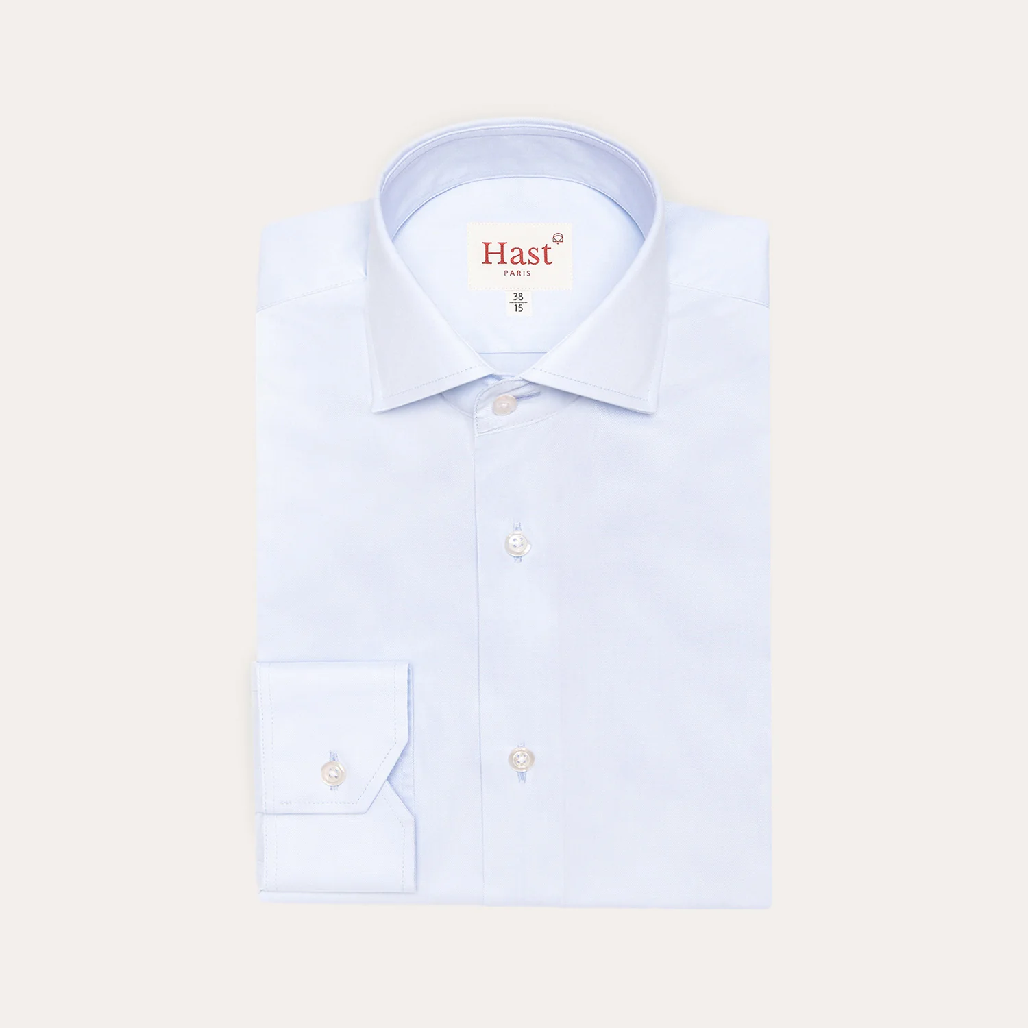 Sky blue double-twisted twill shirt
