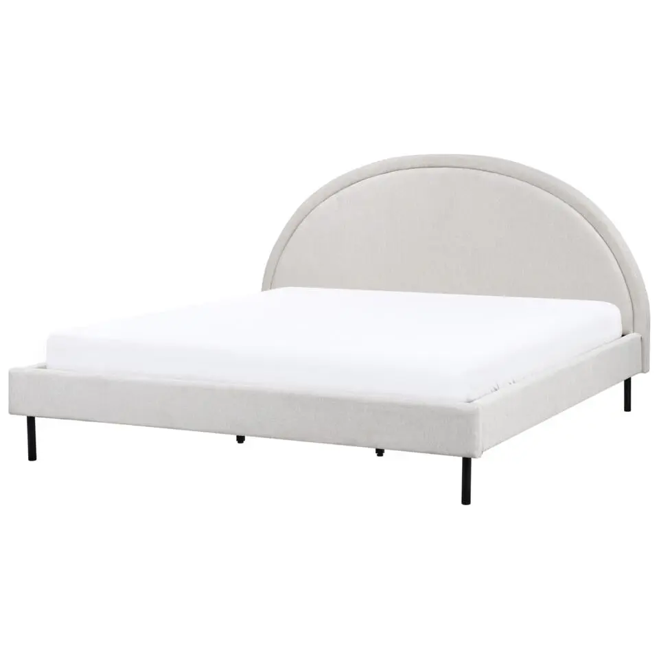 MARGUT - Bed - Lichtgrijs - 180 x 200 cm - Polyester