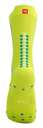 Paire de Chaussettes Compressport Pro Racing v4.0 Vélo Jaune