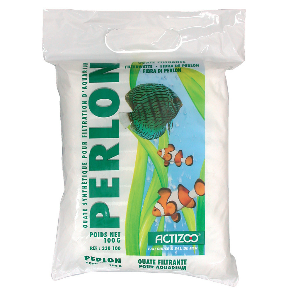 Ouate synthétique perlon pour filtration d'aquarium 100 g
