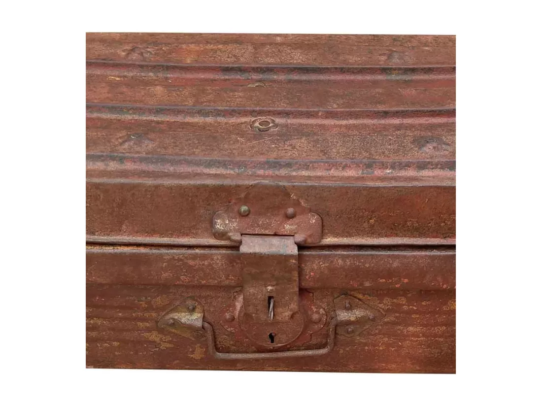 Valise en métal marron 61x33x21h