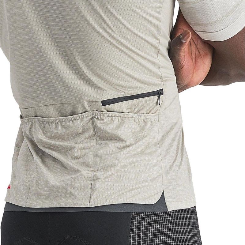 Castelli - Unlimited Terra - Korte Mouw Wielertrui - Grijs - M
