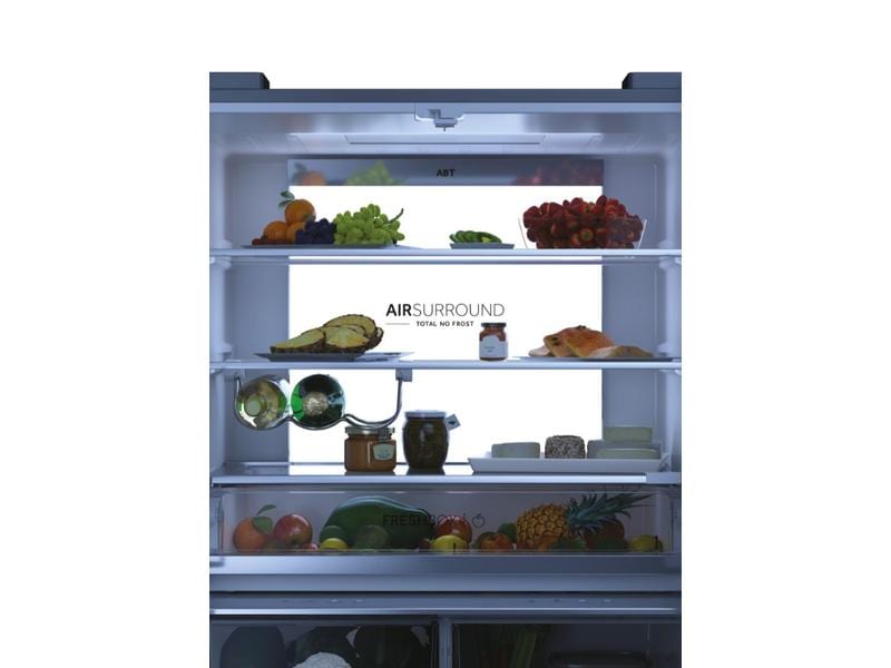 Haier Foodcenter HCW7819EHMP Beidseitig Kombigerät mit Kühlschrank oben und Gefrierteil unten