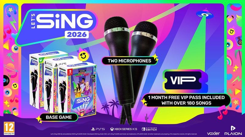 Switch - Let's Sing 2026 - Karaoke Game - Inclusief 2 Microfonen
