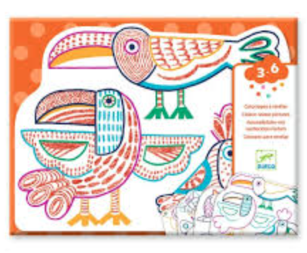 Djeco dj00066 kleurplaten Wilde dierenfamilies