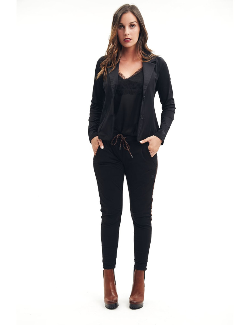 HBT BLAZER NOIR SURJET LUREX CUIVRE SHIRLEY
