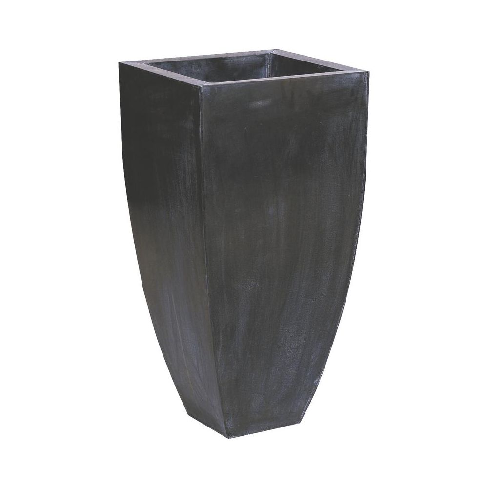 Cache-pots en zinc noir (lot de 2)