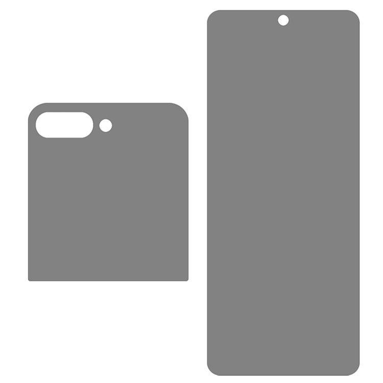 Samsung Galaxy Z Flip7 Privacy Vollbild Display Schutzfolie Soft PET (Anti-Spy) - Schwarz
