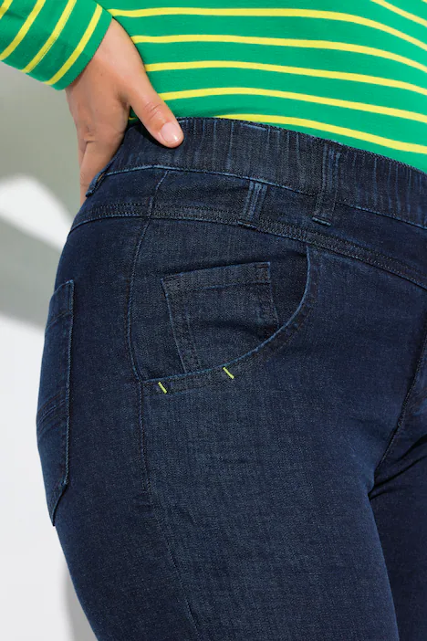 Jeans, High-Waist, wide leg, dark blue denim
