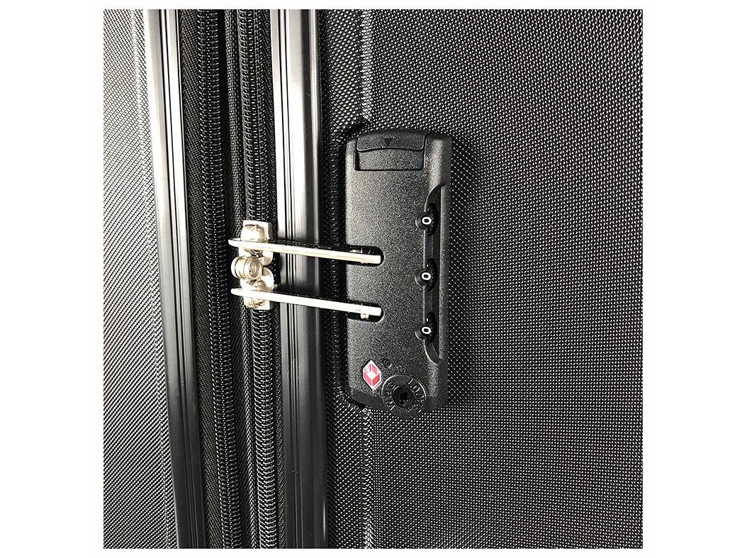 MALA DE VIAGEM GRANDE RÍGIDA AIRPORT PRETO 8 RODAS 75CM