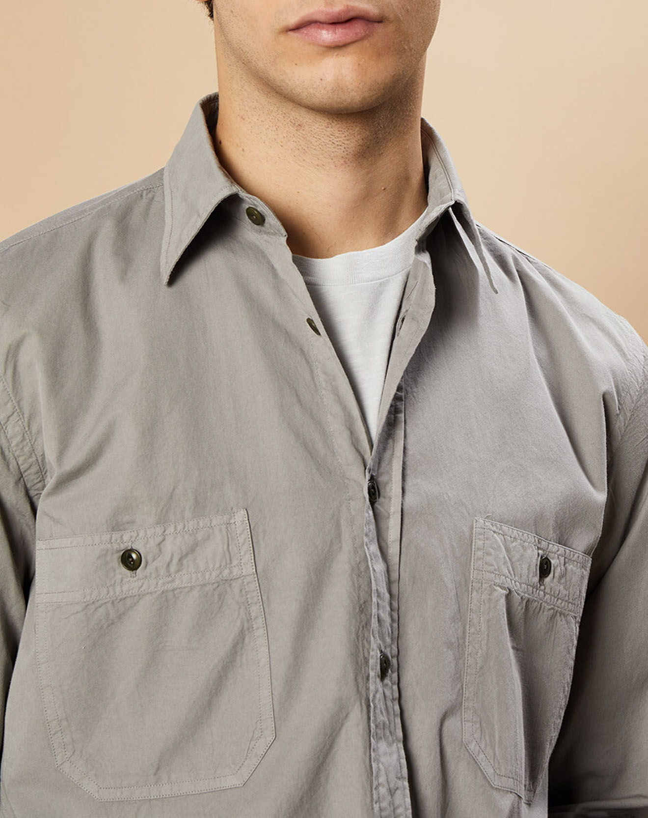 Hartford Chemise Regular Pocket Pat sage