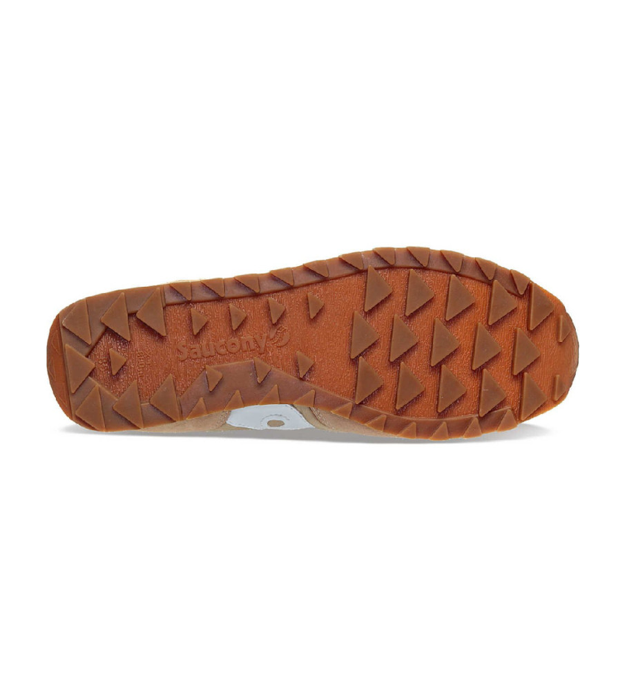 Tênis Saucony Jazz Original em couro bege