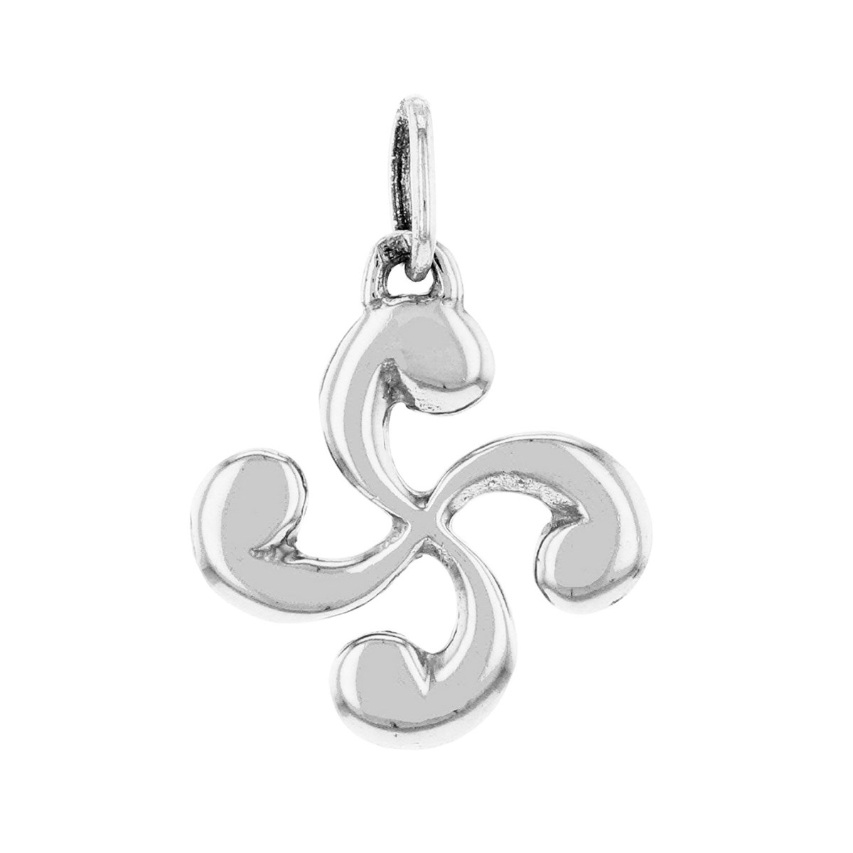Pendentif croix basque lauburu en argent massifdiamètre 20mm