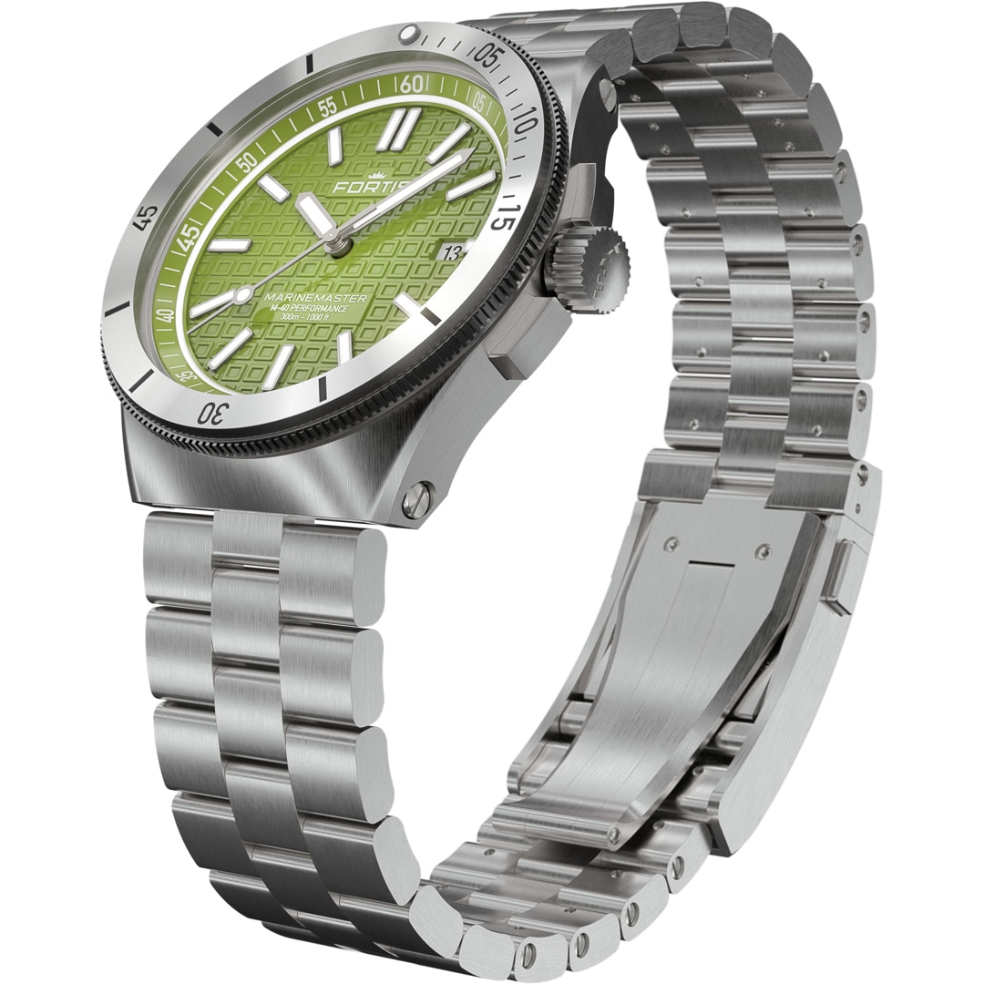 Fortis Marinemaster M-40 Woodpecker Green Block Bracelet