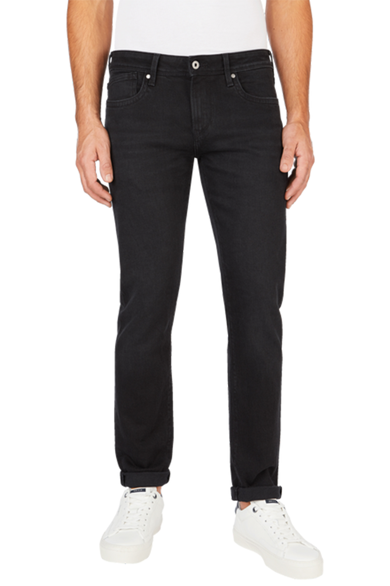 Calça jeans slim, cintura normal
