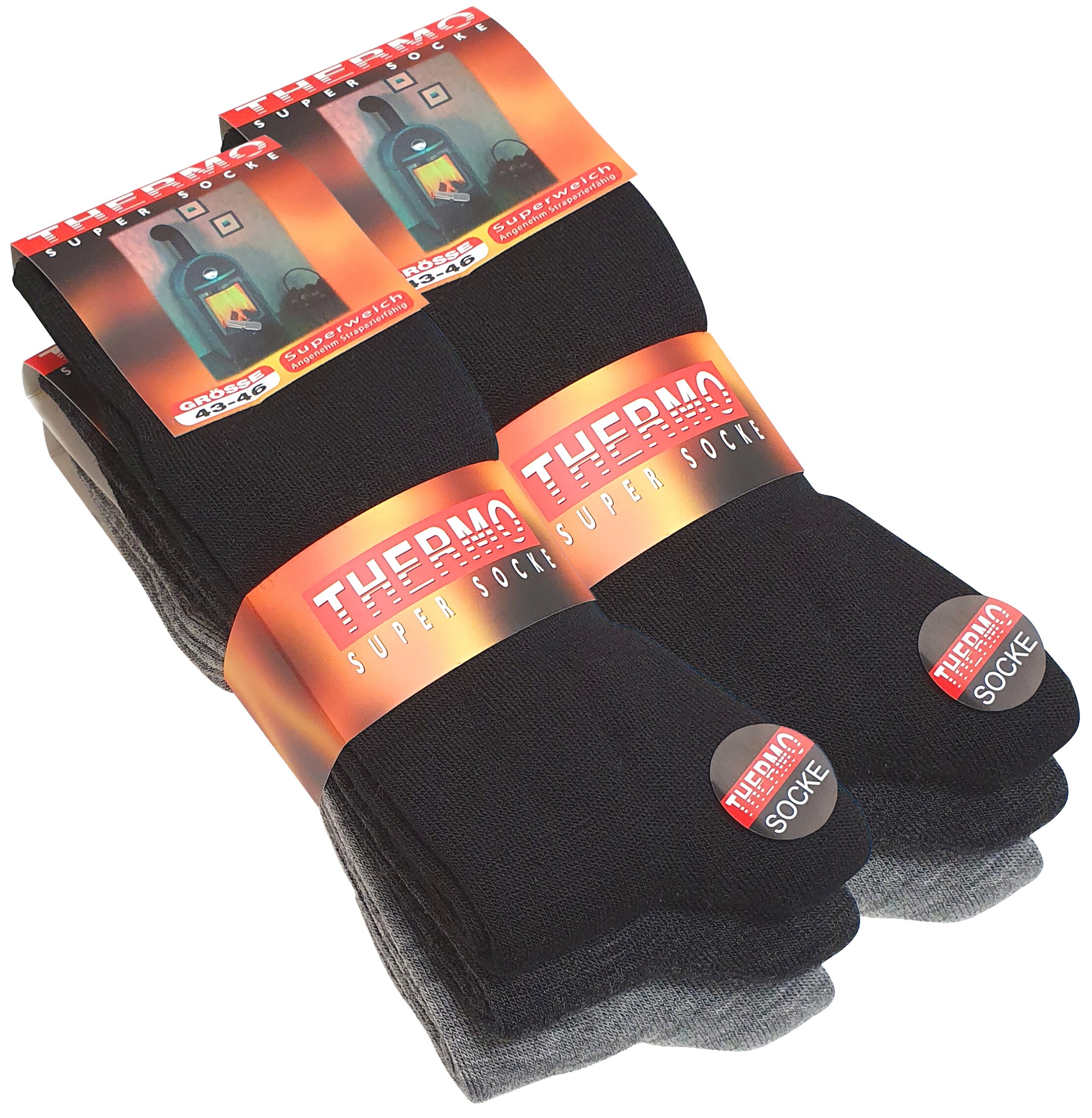 Cotton Prime® THERMO Socken 6 Paar, Vollfrottee