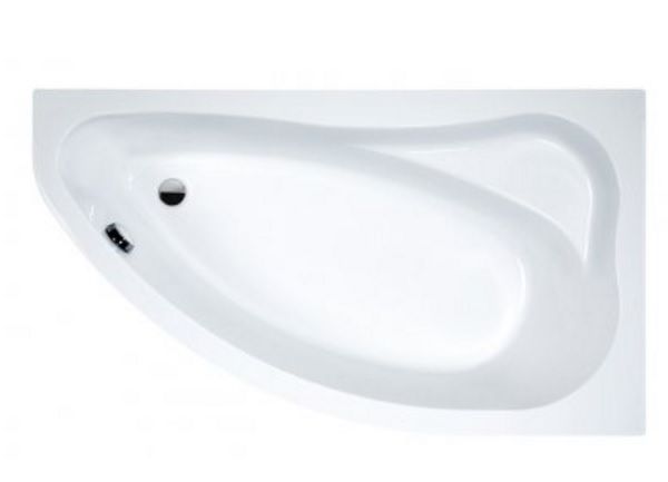 Plazan Ekoplus hoekbad 140x90cm wit rechts inclusief potenset