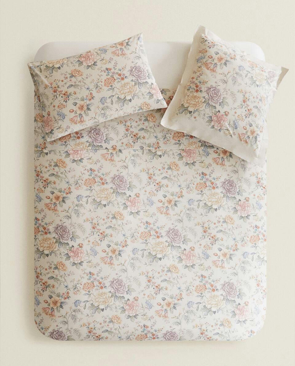 CAPA DE EDREDOM COM ESTAMPA FLORAL