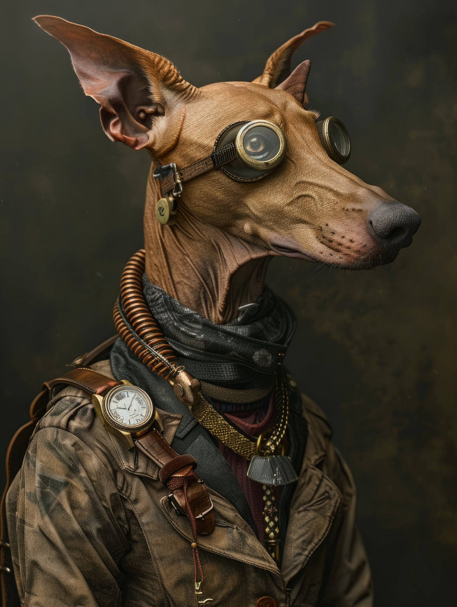 Canvas schilderij van een Pharaoh Hound 80x120 cm