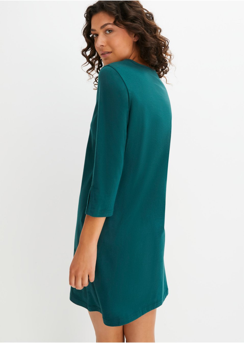 Chemise de nuit à manches 3/4 en coton